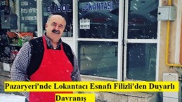 Pazaryeri’nde Lokantacı Esnafı Filizli’den Duyarlı Davranış