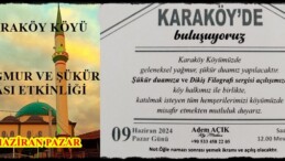 Karaköy Köyü Geleneksel Yağmur ve Şükür Duası