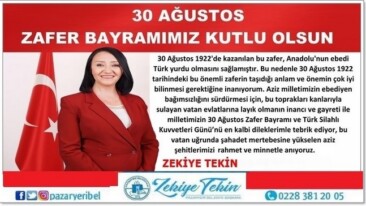 Pazaryeri Belediye Başkanı Tekin’in 30 Ağustos Zafer Bayram Mesajı