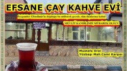 Efsane Çay Kahve Evi’nin Mevlit Kandili Mesajı