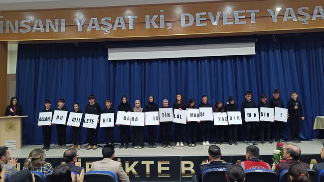 Pazaryeri’nde İstiklal Marşı’nın 104. yıl dönümü programı düzenlendi